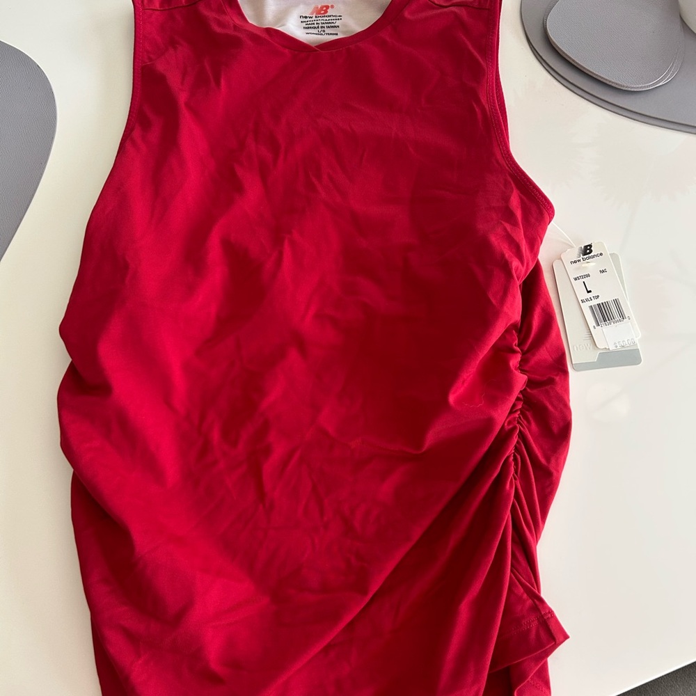 New Balance Red Sleeveless Top